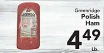Eurofresh Market Greenridge Polish Ham offer