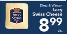Eurofresh Market Dietz & Watson Lacy Swiss Cheese offer