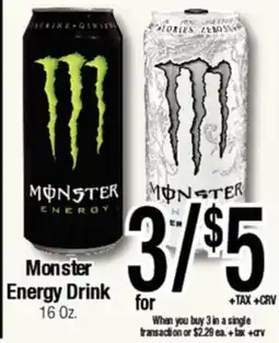 Big Saver Foods Monster Energy Drink offer