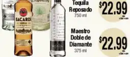 Big Saver Foods Tequila Reposado 750 ml Maestro Doble de Diamante 375 ml offer