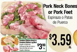 Big Saver Foods Pork Neck Bones or Pork Feet offer