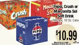 Big Saver Foods Pepsi, Crush or Manzanita Sol Soft Drink offer
