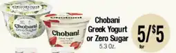 Big Saver Foods Chobani Greek Yogurt or Zero Sugar offer