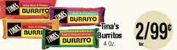 Big Saver Foods Tina's Burritos offer