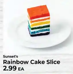 Sunset Foods Sunset's Rainbow Cake Slice offer