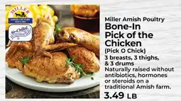 Sunset Foods Miller Amish Poultry Bone-In Pick of the Chicken offer