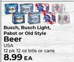 Sunset Foods Busch, Busch Light, Pabst or Old Style Beer offer