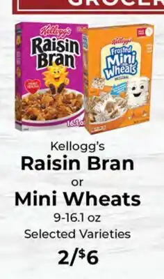 Sunset Foods Kellogg's Raisin Bran or Mini Wheats offer