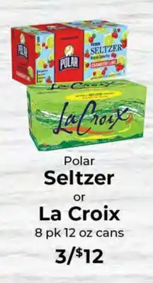 Sunset Foods Polar Seltzer or La Croix offer