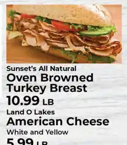 Sunset Foods Sunset's All Natural Oven Browned Turkey Breast offer