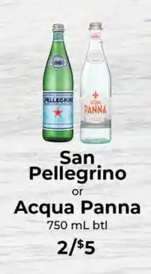 Sunset Foods San Pellegrino or Acqua Panna offer