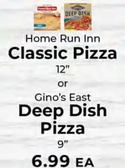 Sunset Foods Home Run Inn Classic Pizza or Gino's East Deep Dish Pizza offer