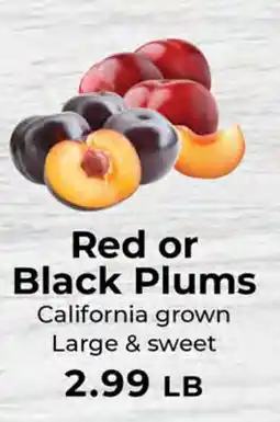 Sunset Foods Red or Black Plums offer