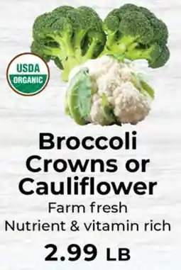 Sunset Foods Broccoli Crowns or Cauliflower offer