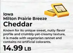 Sunset Foods Iowa Milton Prairie Breeze Cheddar offer