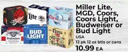 Sunset Foods Miller Lite, MGD, Coors, Coors Light, Budweiser or Bud Light USA offer