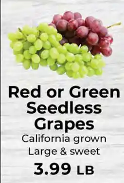 Sunset Foods Red or Green Seedless Grapes offer