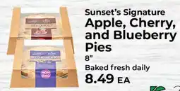 Sunset Foods Sunset's Signature Apple, Cherry, and Blueberry Pies offer