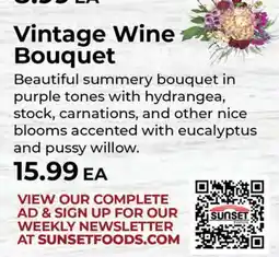 Sunset Foods Vintage Wine Bouquet offer