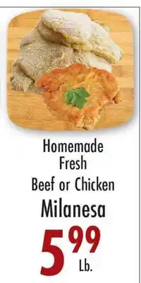 Garden Fresh Market Homemade Fresh Beef or Chicken Milanesa offer