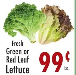 Garden Fresh Market Fresh Green or Red Leaf Lettuce offer