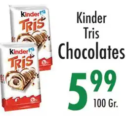 Garden Fresh Market Kinder Tris Chocolates offer