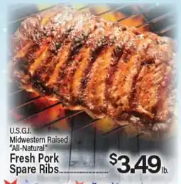Angelo Caputo's Fresh Market U.S.G.I. Midwestern Raised All-Natural Fresh Pork Spare Ribs offer