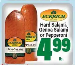 Angelo Caputo's Fresh Market ECKRICH Hard Salami, Genoa Salami or Pepperoni offer
