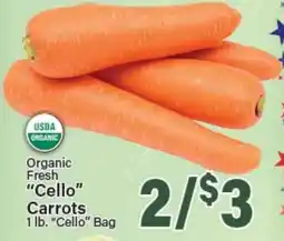 Angelo Caputo's Fresh Market Organic Fresh Cello Carrots offer