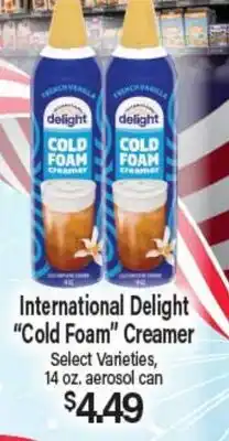 Angelo Caputo's Fresh Market International Delight Cold Foam Creamer offer