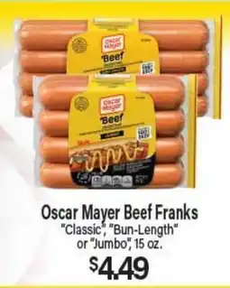 Angelo Caputo's Fresh Market Oscar Mayer Beef Franks offer