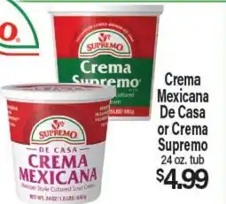 Angelo Caputo's Fresh Market Crema Mexicana De Casa or Crema Supremo offer