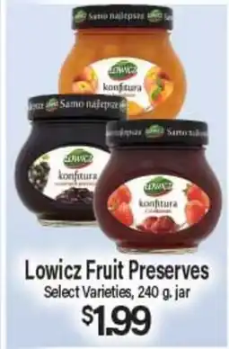 Angelo Caputo's Fresh Market Lowicz Fruit Preserves offer