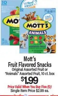 Angelo Caputo's Fresh Market Mott's Fruit Flavored Snacks offer