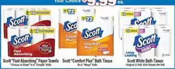 Angelo Caputo's Fresh Market Scott Fast Absorbing Paper Towels, Scott Comfort Plus Bath Tissue, Scott Long Lasting Bath Tissue offer