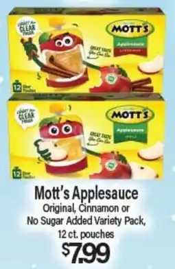 Angelo Caputo's Fresh Market Mott's Applesauce Original, Cinnamon or No Sugar Added Variety Pack offer