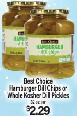 Angelo Caputo's Fresh Market Best Choice Hamburger Dill Chips or Whole Kosher Dill Pickles offer