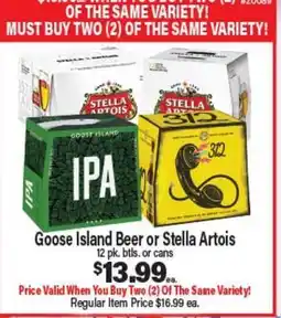 Angelo Caputo's Fresh Market Goose Island Beer or Stella Artois offer
