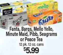 Angelo Caputo's Fresh Market Fanta, Barqs, Mello Yello, Minute Maid, Pibb, Seagrams or Peace Tea offer