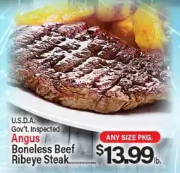 Angelo Caputo's Fresh Market Angus Boneless Beef Ribeye Steak offer