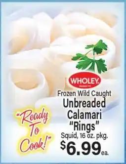 Angelo Caputo's Fresh Market Frozen Wild Caught Unbreaded Calamari Rings offer