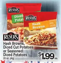 Angelo Caputo's Fresh Market Hash Browns, Diced Cut Potatoes or Seasoned Diced Potatoes offer
