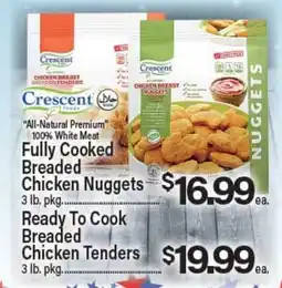Angelo Caputo's Fresh Market Crescent Fully Cooked Breaded Chicken Nuggets, Ready To Cook Breaded Chicken Tenders offer