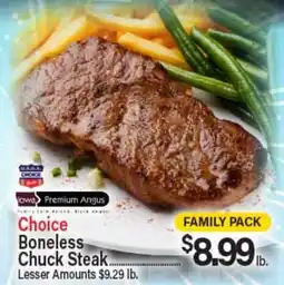 Angelo Caputo's Fresh Market Choice Boneless Chuck Steak offer