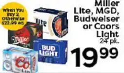 Rich's Fresh Market Miller Lite, MGD, Budweiser or Coors Light offer