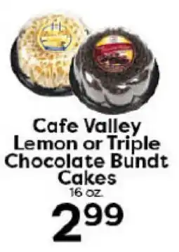 Rich's Fresh Market Cafe Valley Lemon or Triple Chocolate Bundt Cakes offer