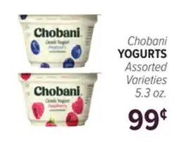 Cermak Fresh Market Chobani YOGURTS offer