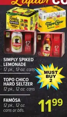 Cermak Fresh Market SIMPLY SPIKED LEMONADE, TOPO CHICO HARD SELTZER, FAMOSA offer