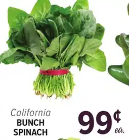 Cermak Fresh Market California BUNCH SPINACH offer