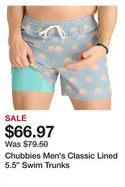 Dick's Sporting Goods Chubbies Men's Classic Lined 5.5 Swim Trunks offer